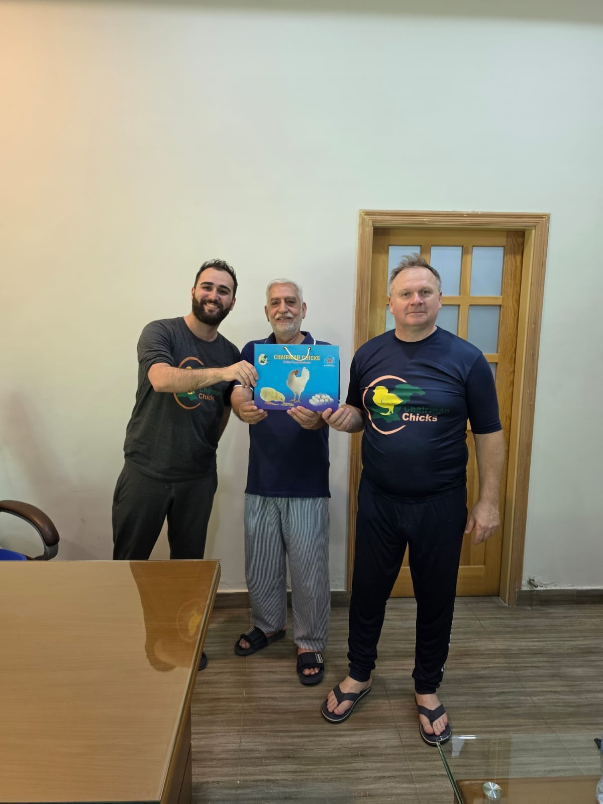 Team members with Dr. Mikhail Malyshev at the Chairman Chicks workshop